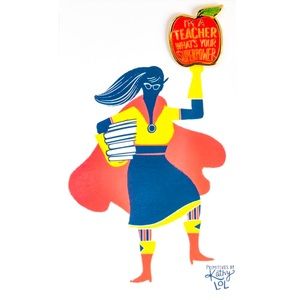 Primitives by Kathy I’m a Teacher Enamel Pin